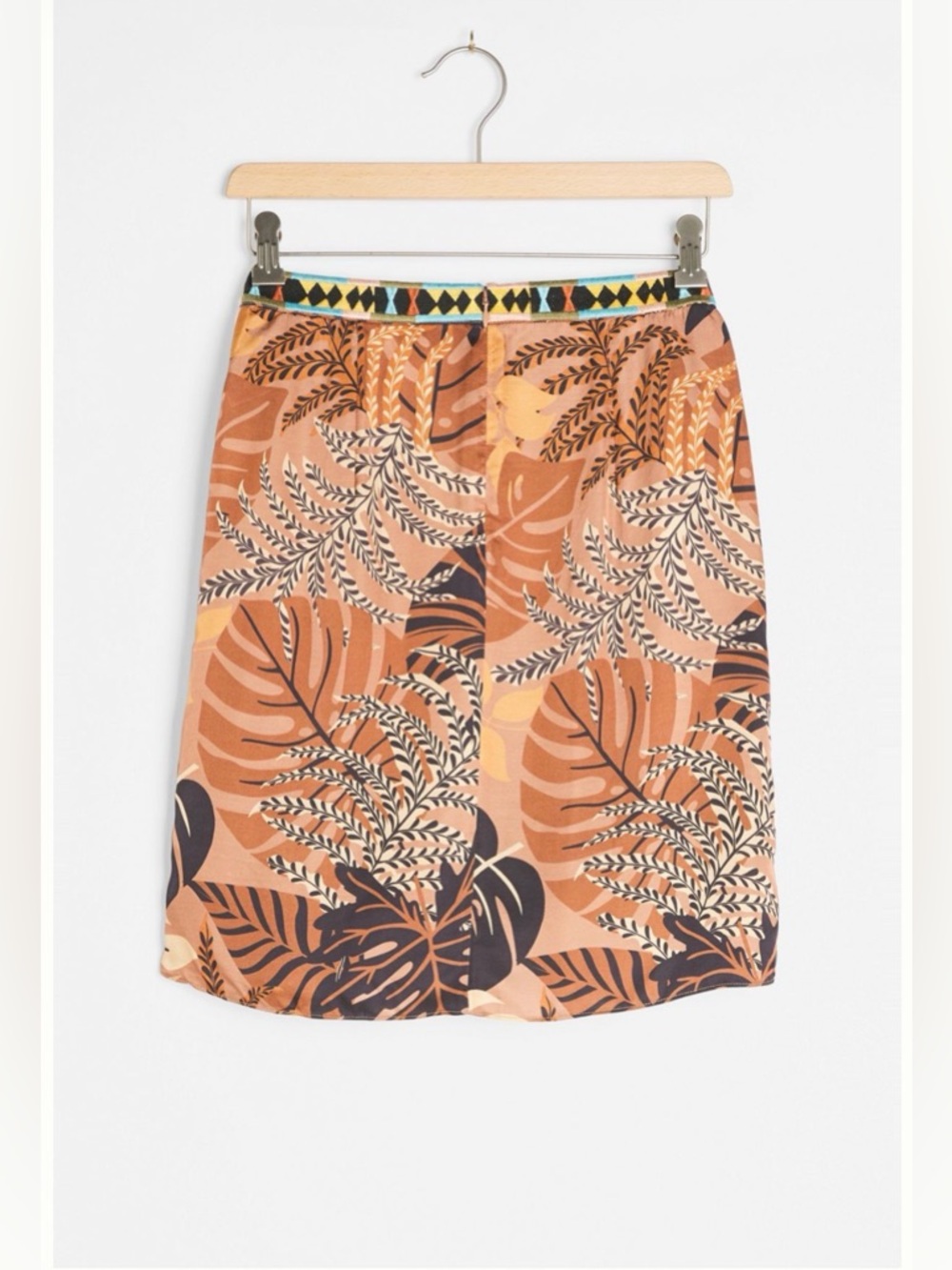 Anthropologie FARM Rio Brown and Black Tropical Print Isobel Mini Skirt - Picture 4 of 6